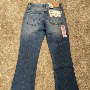 Rare NWT LEVI'S 518 Too Super Low Bootcut Hip Hugger Jeans Stretch Jr. 5 S